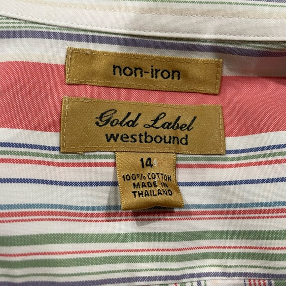 Gold Label Westbound women’s non-iron striped shirt size 14 - Picture 4 of 4
